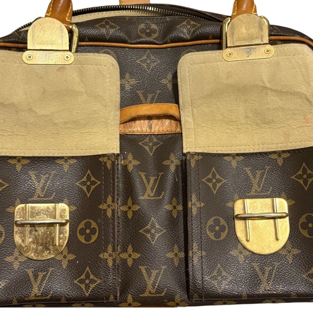 LOUIS VUITTON M40025 Monogram Manhattan GM Tote Bag Shoulder - Picture 9 of 10